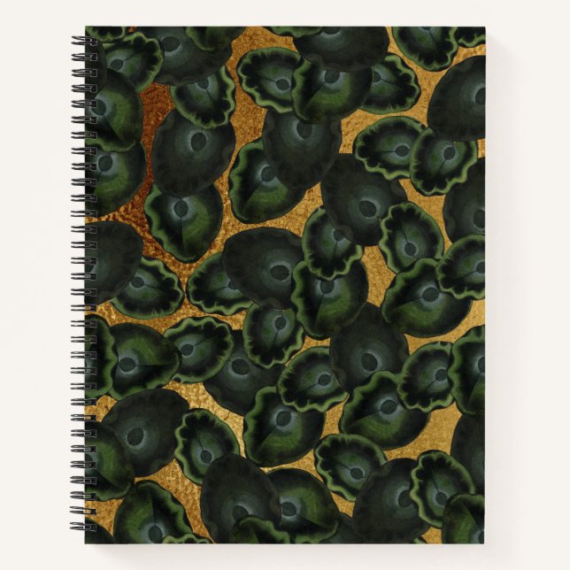 Exotic Lily leaves pattern Notebook (Front)