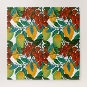 Exotic Mango: Summer Seamless Jigsaw Puzzle