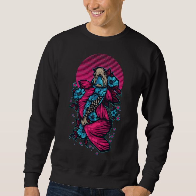 Exotic Mechanical Koi Fish Elegance Sweatshirt (Front)