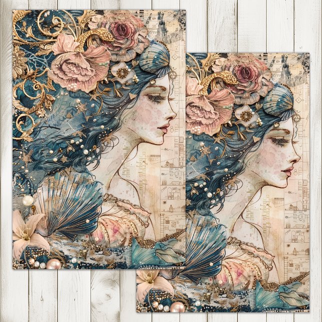 EXOTIC MERMAID DECOUPAGE TISSUE PAPER (EXOTIC MERMAID DECOUPAGE TISSUE PAPER)