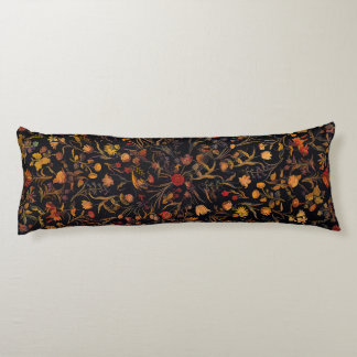 Exotic Midnight Floral Garden Body Cushion
