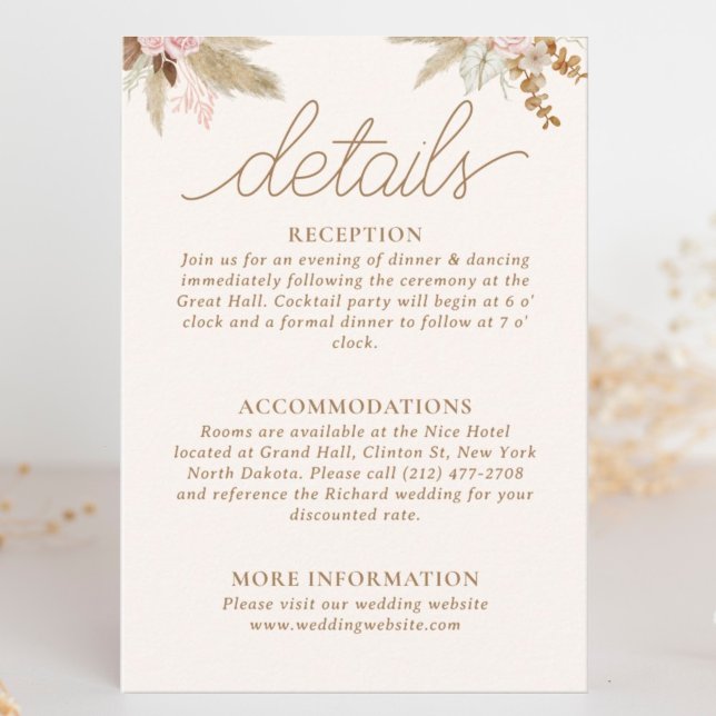 Exotic Modern Boho Tropical Wedding Enclosure Card (Creator Uploaded)