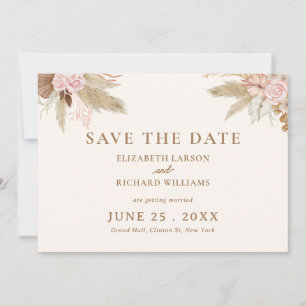 Exotic Modern Boho Tropical Wedding Save The Date