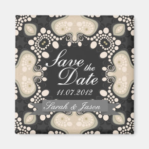 Exotic Modern Tribal Save the Date Wedding Magnet