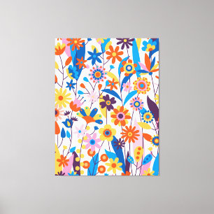 Exotic Multicolored Floral Background-32939 Canvas Print
