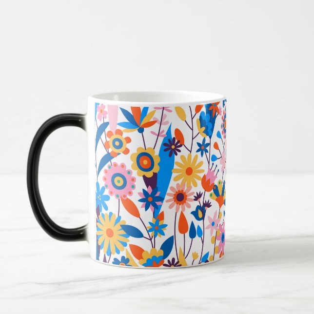 Exotic Multicolored Floral Background-32939 Magic Mug (Left)