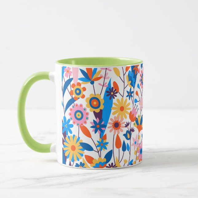 Exotic Multicolored Floral Background-32939 Mug (Left)