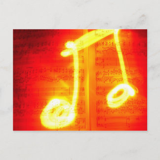 Exotic Music Note Postcard