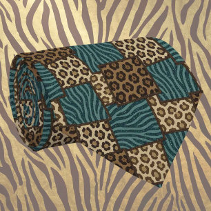 Exotic Neck Tie Wild African Animal Pattern