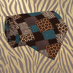 Exotic Neck Tie Wild African Animal Pattern