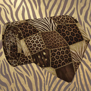 Exotic Neck Tie Wild African Animal Pattern