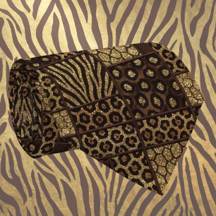 Exotic Neck Tie Wild African Animal Pattern