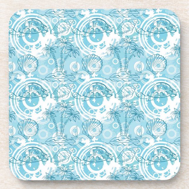 exotic ocean pattern coaster (Front)