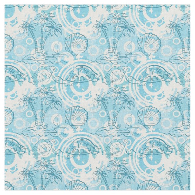 exotic ocean pattern fabric (Close Up)