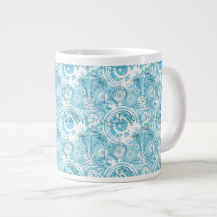 exotic ocean pattern large coffee mug