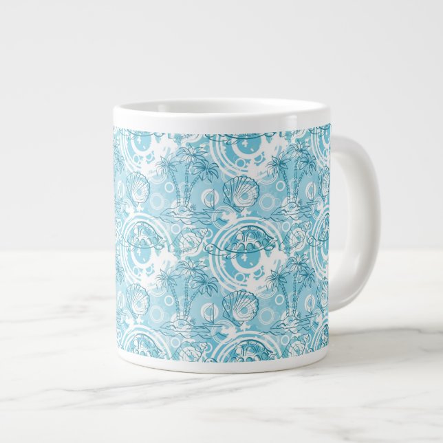 exotic ocean pattern large coffee mug (Front Right)