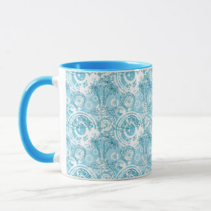 exotic ocean pattern mug