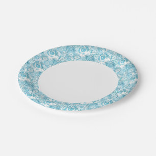 exotic ocean pattern paper plate