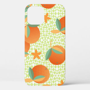 Exotic Orange Fruit: Tropical Vintage. iPhone 12 Case