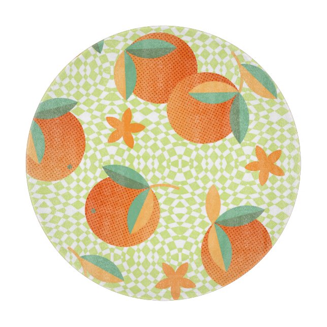 Exotic Orange Fruit: Tropical Vintage. Cutting Board (Front)