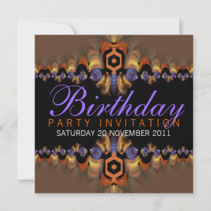 Exotic Oriental Flavour Party Birthday Invitation