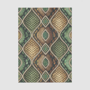 Exotic Ornate Geometric Snake Skin Pattern Design Tissue Paper
