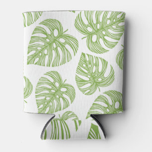 Exotic Palm Leaves Vintage Can Cooler