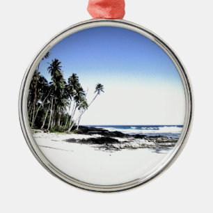 Exotic Palm Trees & Paradise Beach Metal Tree Decoration