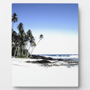 Exotic Palm Trees & Paradise Beach Plaque