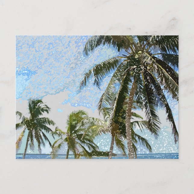 Exotic Palm Trees Postcard (Front)
