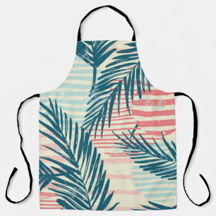 Exotic palms, hand-drawn textures apron