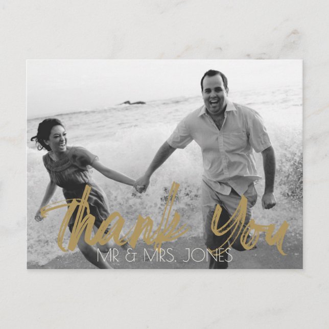 Exotic Paradise Photo Thank You Postcard (Front)