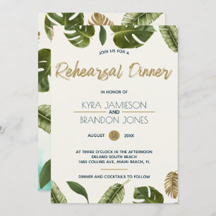 Exotic Paradise Rehearsal Dinner Invitation