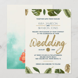 Exotic Paradise Wedding Invitation