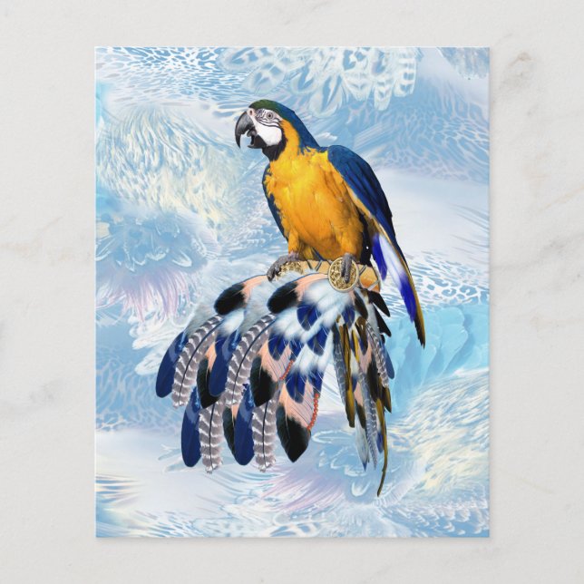 Exotic-parrot Blue tone feathers  (Front)