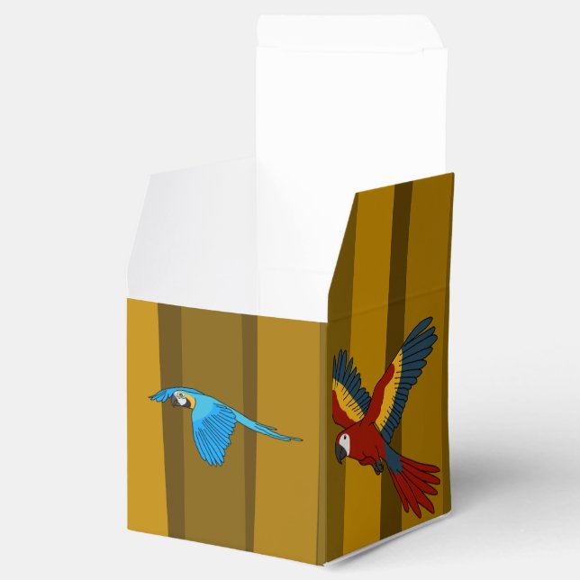 Exotic Parrots In The Forest birthday Favour Box (Opened)