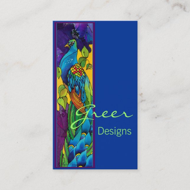 Exotic Peacock Business Card (Front)