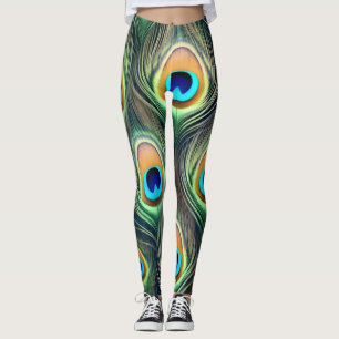 Exotic Peacock print Leggings