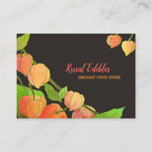 Exotic Physalis Organic Food Business Card
