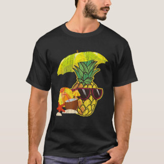 Exotic Pineapple Funny Sunglasses Coconut Tropical T-Shirt