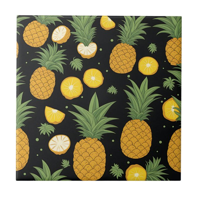 Exotic Pineapple Pattern Tile (Front)