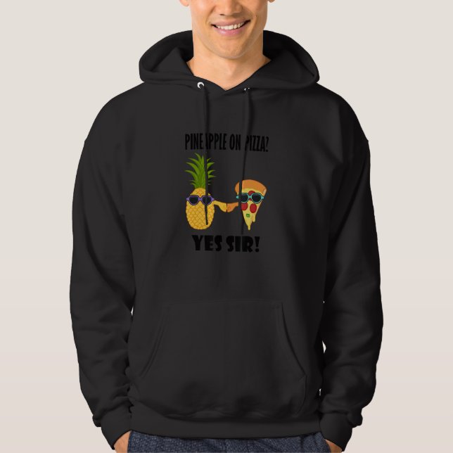 Exotic Pineapple Pizza Buddy Hawaii Pizza Chef Hoodie (Front)