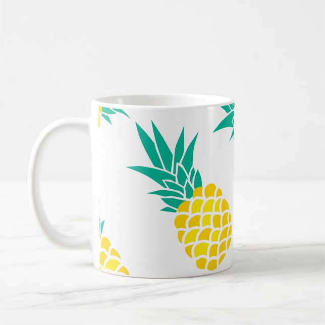 Exotic Pineapples: Yellow Delight. Coffee Mug (Left)