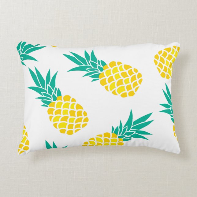 Exotic Pineapples: Yellow Delight. Decorative Cushion (Front)