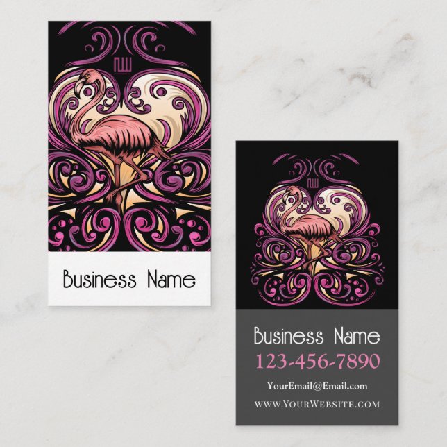 Exotic Pink Business Card (Front/Back)