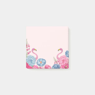 Exotic pink flamingo garden 2 post-it notes