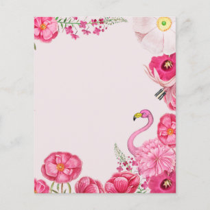 Exotic pink flamingo garden Scrapbook Paper