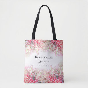 Exotic Pink Pineapples Blush Wedding Thank You Tote Bag