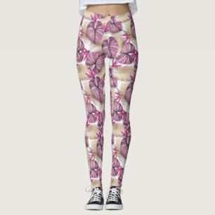 Exotic plants leggings