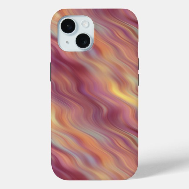 Exotic Plumeria Wavy Texture Case-Mate iPhone Case (Back)